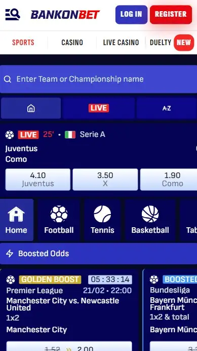 Scommesse sportive in app