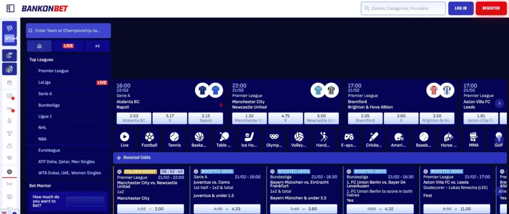 Live: sport e casino